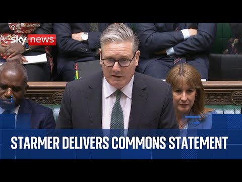 Starmer makes Commons statement on Gaza peace deal
