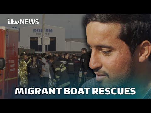 ITV News witnesses asylum seekers in Calais trying to cross the Channel | ITV News