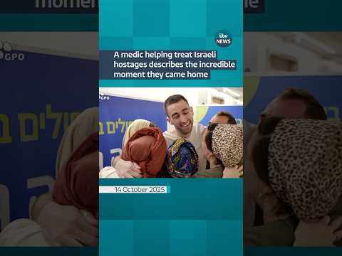 A medic helping treat Israeli hostages describes the incredible moment they came home #shorts