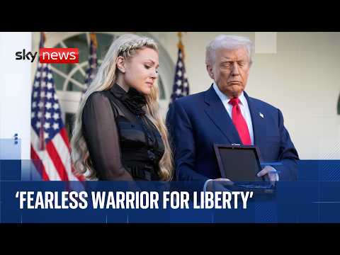 Trump posthumously awards Charlie Kirk the Medal of Freedom at the White House