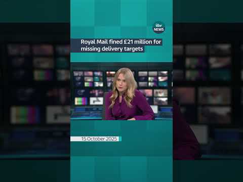 Royal Mail fined £21 million for missing delivery targets #itvnews