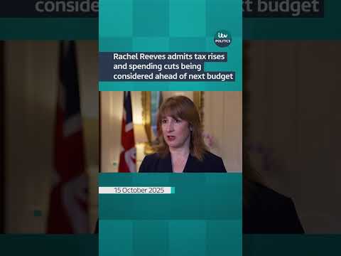 Rachel Reeves admits tax rises and spending cuts being considered ahead of next budget #itvnews