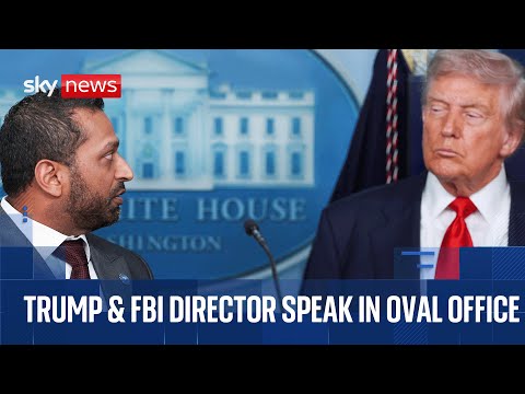 Trump and FBI director Kash Patel hold news conference at the White House