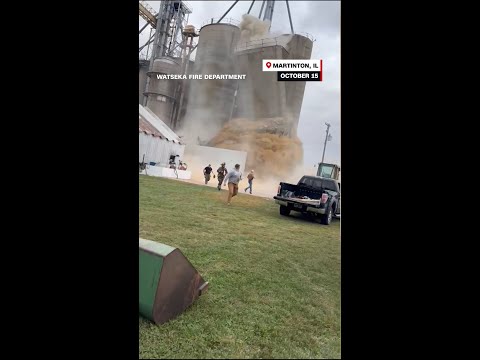 Grain bin elevator collapses in Illinois