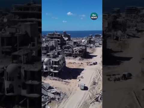 Drone footage from Gaza City shows scale of destruction #itvnews