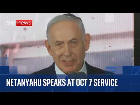 Netanyahu vows to ‘achieve all objectives’ at memorial ceremony for October 7 victims