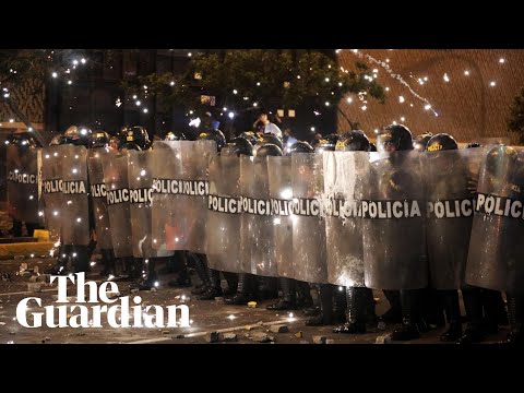 Peru: police and anti-government protesters clash outside congress