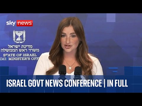 Israeli government spokesperson Shosh Bedrosian holds news conference