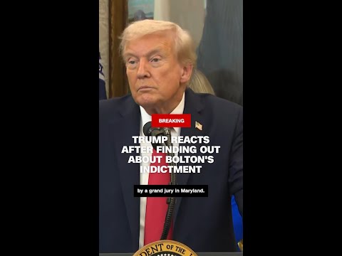 Trump reacts after finding out about Bolton’s indictment