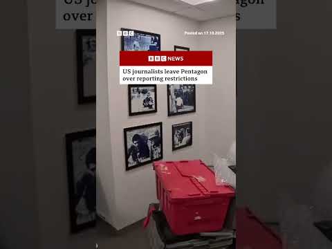 Journalists leave Pentagon over reporting restrictions. #US #Pentagon #BBCNews