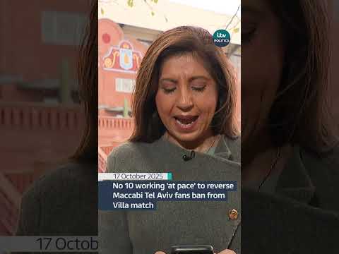 No.10 working ‘at pace’ to reverse Maccabi Tel Aviv fans from Aston Villa match #football #itvnews