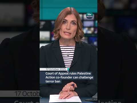Court of Appeal rules Palestine Action co-founder can challenge terror ban #itvnews