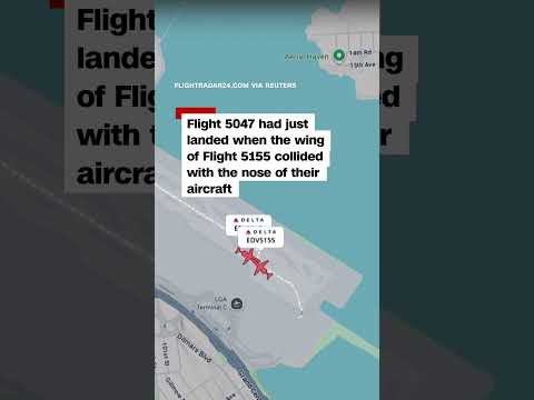 Two Delta planes collide at LaGuardia airport