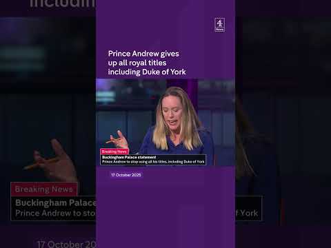 Prince Andrew gives up royal titles