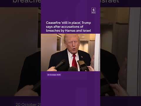 Ceasefire ‘still in place’, Trump says after accusations of breaches by Hamas and Israel