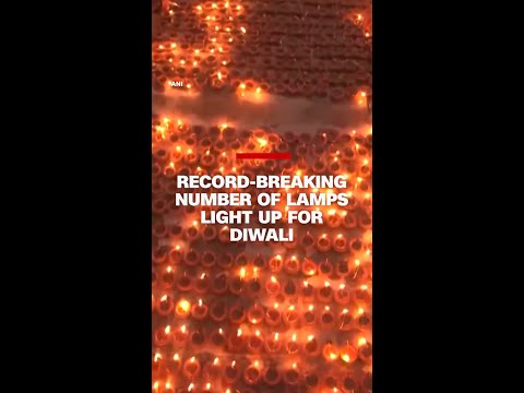 Record-breaking number of lamps light up for Diwali