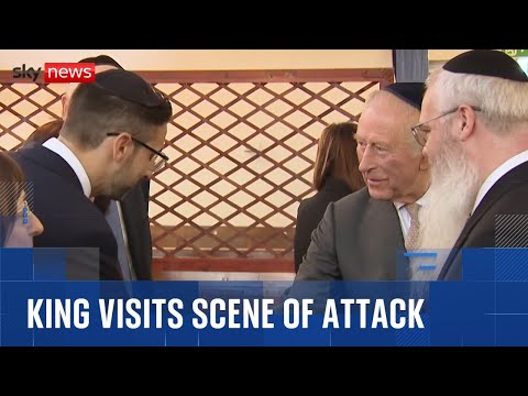 Manchester synagogue attack: King meets survivor at scene of terror incident