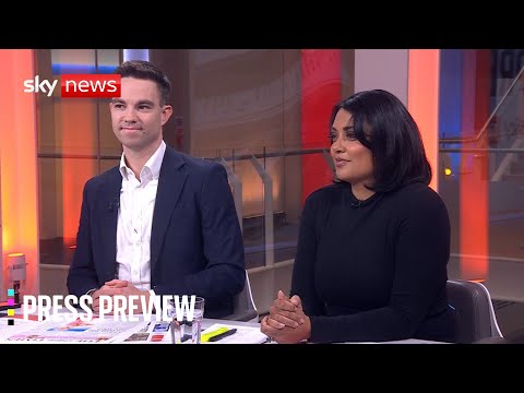 Sky News Press Preview | Aubrey Allegretti and Salma Shah | Monday 20 October 2025