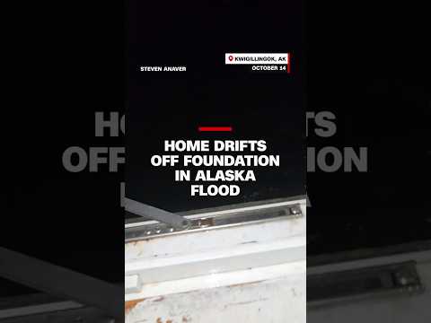 Home drifts off foundation in Alaska flood