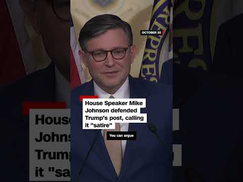 Johnson calls Trump AI video ‘satire’