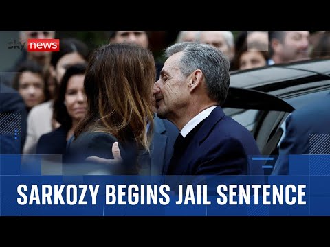 Ex-French president Nicolas Sarkozy enters prison for five-year sentence