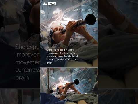 Patient plays clarinet during surgery
