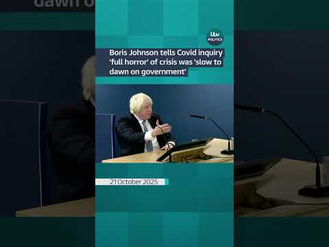 Boris Johnson tells Covid inquiry ‘full horror’ of crisis was ‘slow to dawn on government’ #itvnews