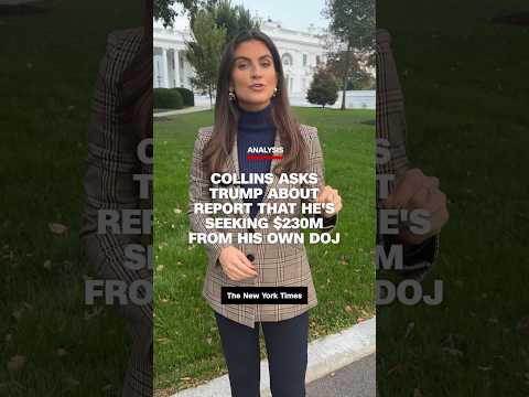 Collins asks Trump about report that he’s seeking $230M from his own DOJ