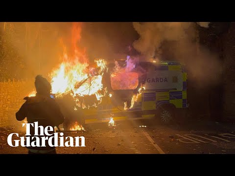 Six arrested after violent protest outside Dublin asylum seeker hotel