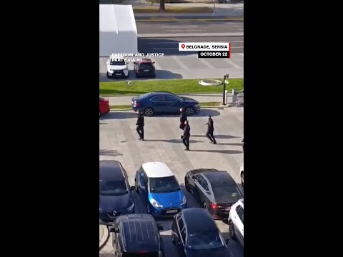 Shots heard outside Serbia’s parliament building