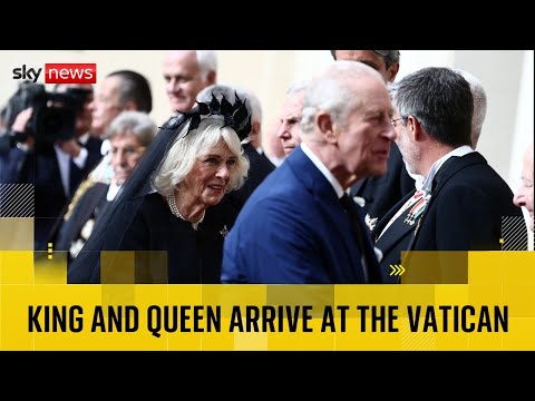 King Charles and Queen Camilla arrive at the Vatican
