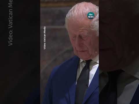 King Charles and Queen Camilla pray with Pope Leo XIV in historic step for churches #shorts