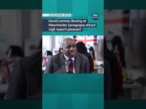 David Lammy: Booing at Manchester synagogue attack vigil ‘wasn’t pleasant’ | ITV News