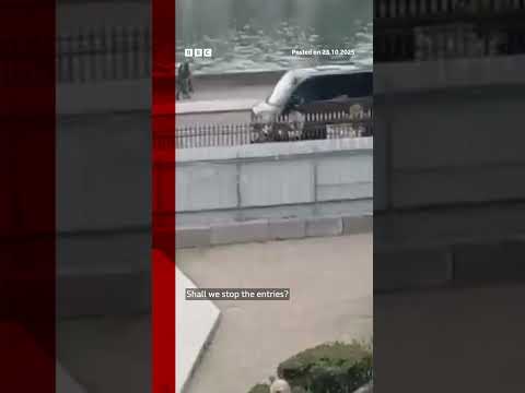 Video has emerged appearing to show the alleged Louvre thieves making their escape. #Louvre BBCNews