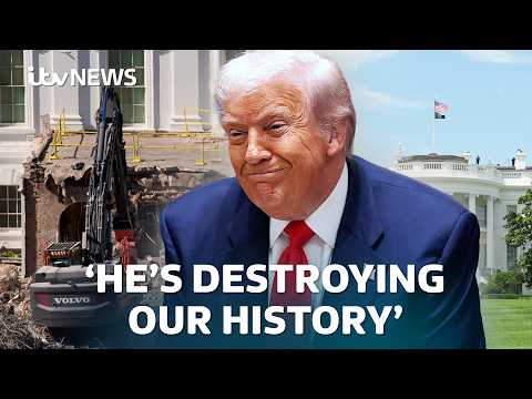 Tears and fury as Trump demolishes part of White House for ballroom | ITV News