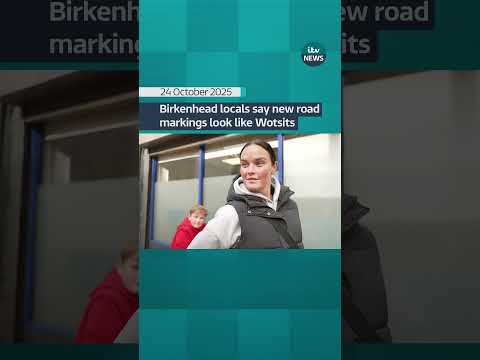 Birkenhead locals say new road markings look like Wotsits