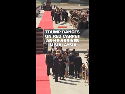 Trump dances on red carpet as he arrives in Malaysia