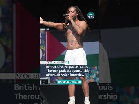 British Airways pauses Louis Theroux podcast sponsorship after Bob Vylan interview #itvnews #news