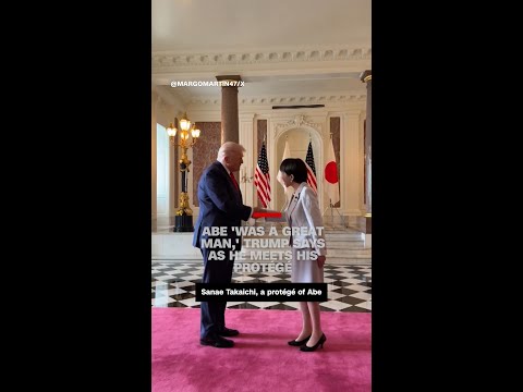 Abe ‘was a great man,’ Trump says as he meets his protégé