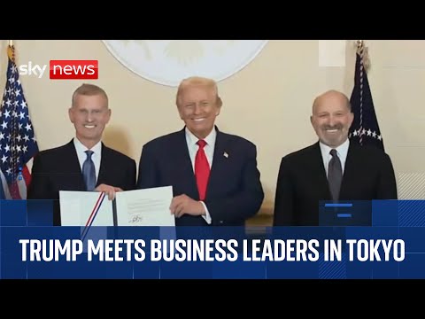 Donald Trump meets business leaders in Tokyo