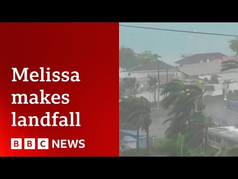 Hurricane Melissa makes landfall in Jamaica with violent 185 mph winds | BBC News