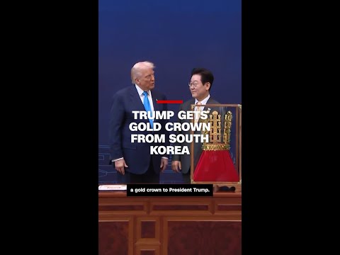 Trump gets gold crown from South Korea