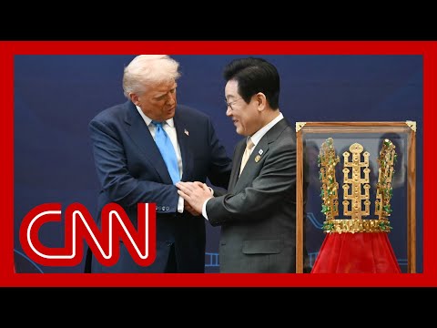 Trump gifted golden crown by South Korea’s leader