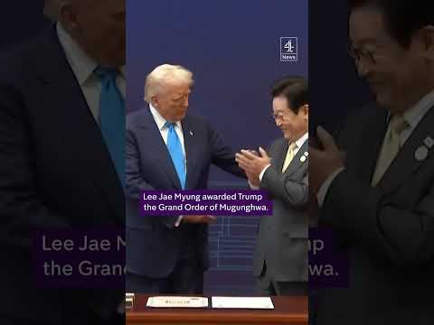 Trump receives South Korea highest honour