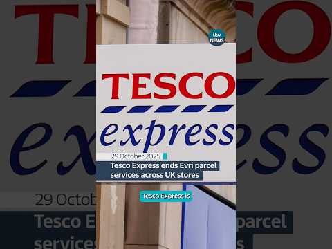 Tesco Express is saying goodbye to Evri parcel services #itvnews #tesco