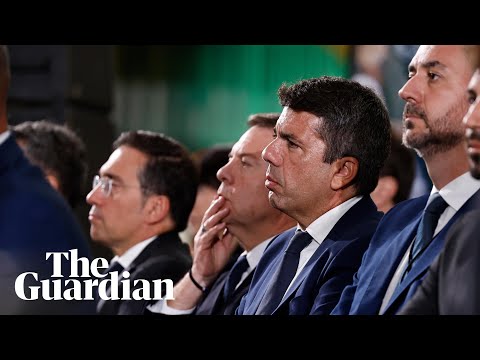Valencia’s Carlos Mazón heckled at flood victims state funeral