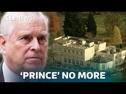 Andrew loses Prince title and will leave Royal Lodge, Buckingham Palace says | ITV News