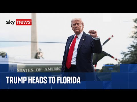 President Trump departs the White House as heads to Palm Beach, Florida