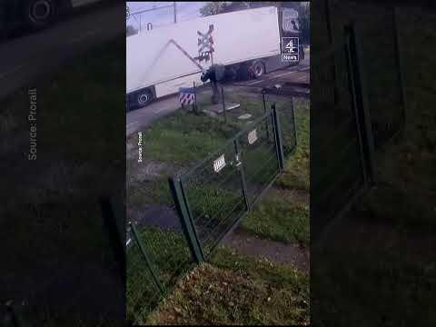 Train hits truck at Dutch crossing