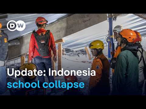 Rescuers race to free 4 people still alive under rubble of collapsed school in Indonesia | DW News